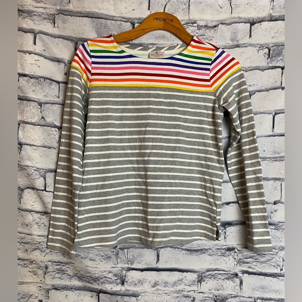 Hanna Andersson long sleeve rainbow striped top size 12